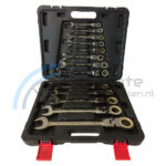 Steek- ringratel sleutel set 13dlg. Knikbaar