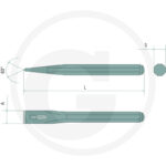 KS Tools Koudbeitel, achthoekig, 250 mm - Afbeelding 2