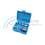 Adapter / verloop set 6dlg. Chroom Vanadium.