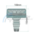 LED zwaailamp Plat 12 / 24 V, opsteekpenbevestiging - Afbeelding 2