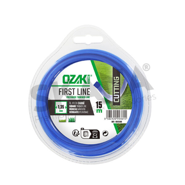Vierkante nylondraad OZAKI - Lengte: 15 m, Ø: 1,35mm