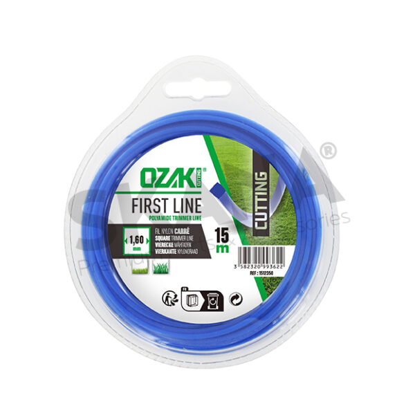 Vierkante nylondraad OZAKI - Lengte: 15 m, Ø: 1,6mm