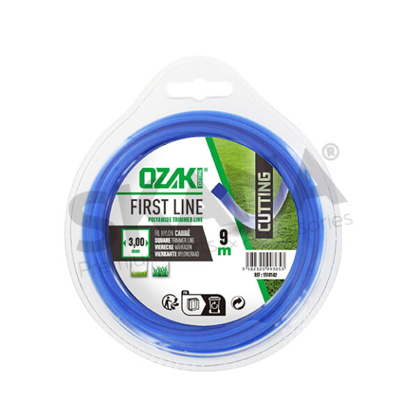 Vierkante nylondraad OZAKI - Lengte: 9 m, Ø: 3 mm