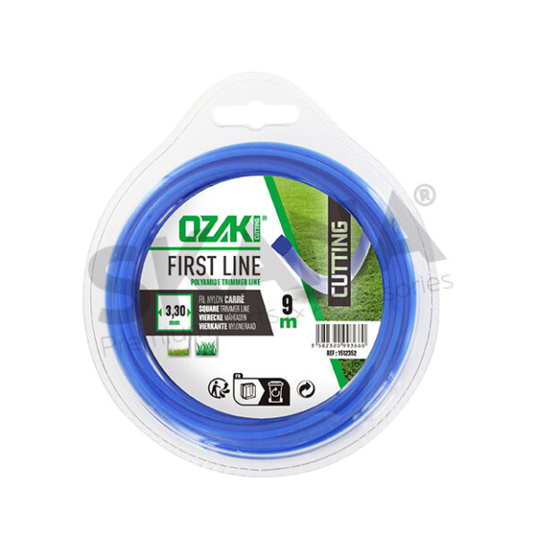 Vierkante nylondraad OZAKI - Lengte: 9 m, Ø: 3,3mm
