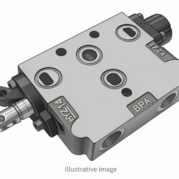 Parker V20 hydraulische ventielsectie 4-weg (NOS) – 08134039 / Morbark 26663-106
