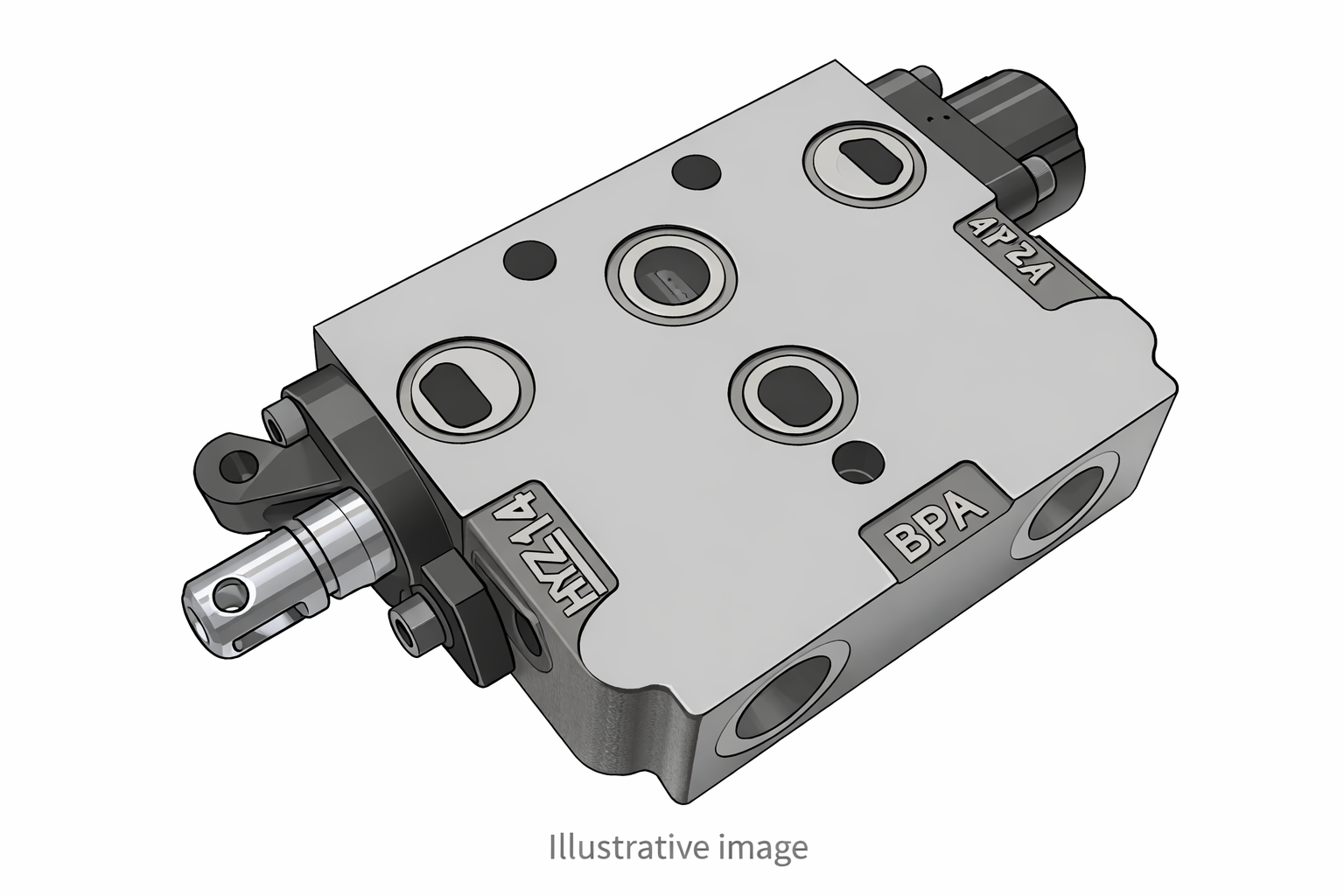 d0391261-3014-45b8-b2bf-661134778d7d Parker V20 hydraulische ventielsectie 4-weg (NOS) – 08134039 / Morbark 26663-106 - Afbeelding 1